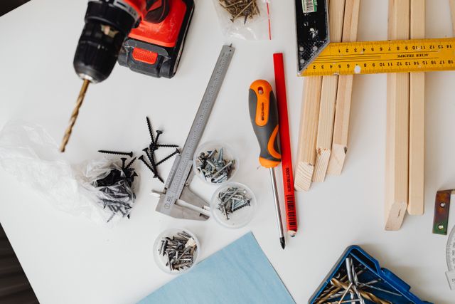 repair tools laid out on a table