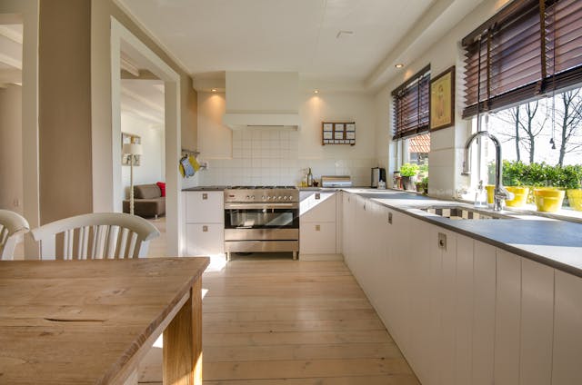 the interior of a modern kitchen